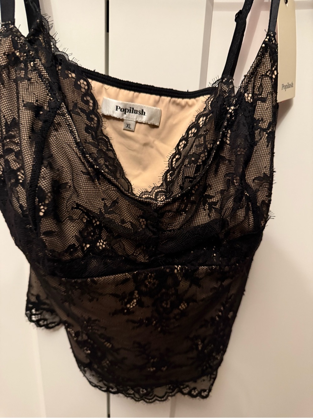 Poplinsh Black Lace Tank Top
